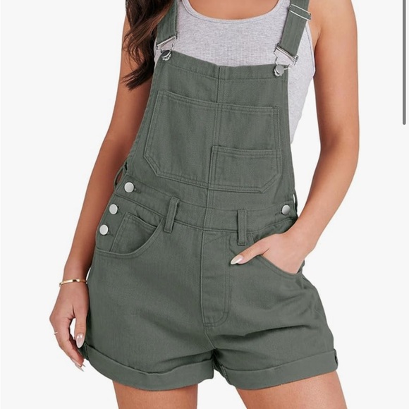 No Boundaries Pants - Olive green overalls